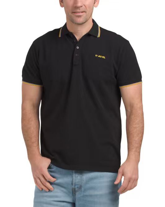 【預購】DIESEL H070745  男裝Polo短袖上衣 (黑色)