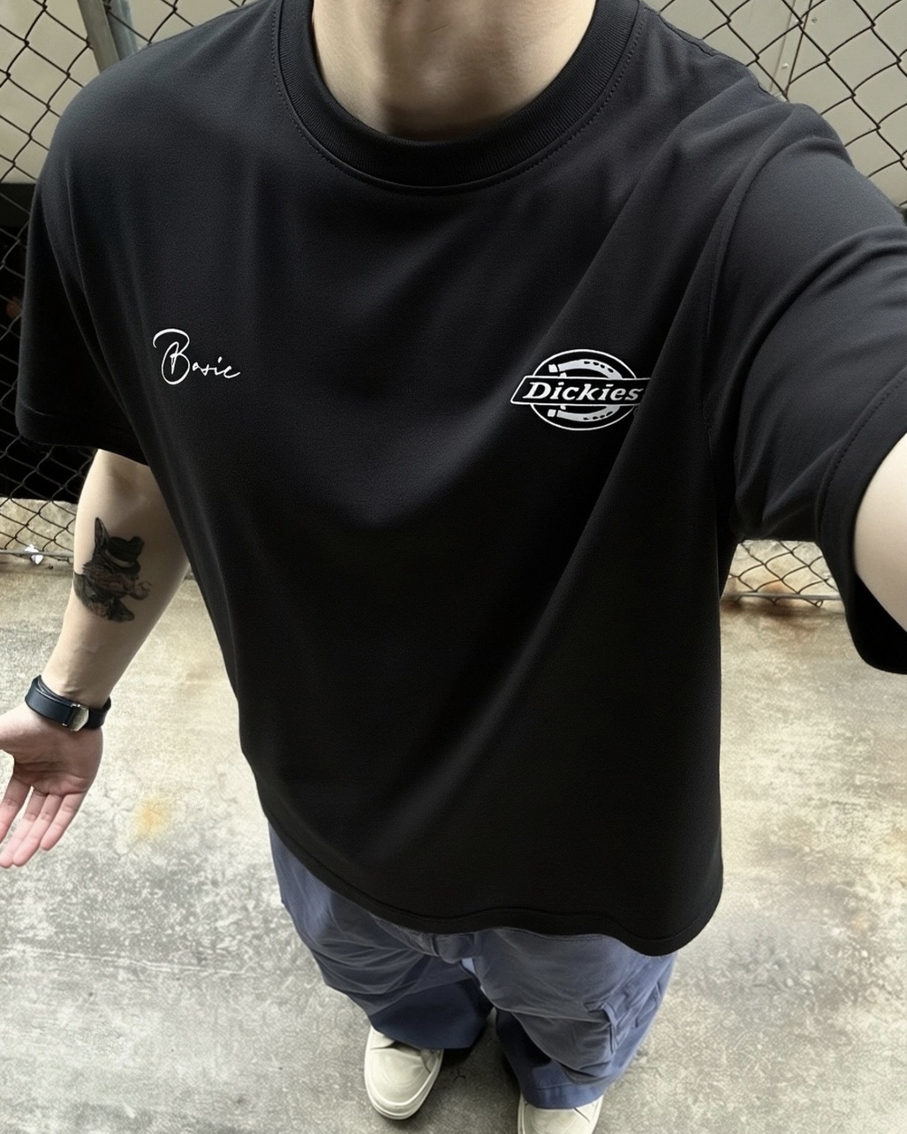 Dickies 美式 前後多徽章Logo 印花短Tee