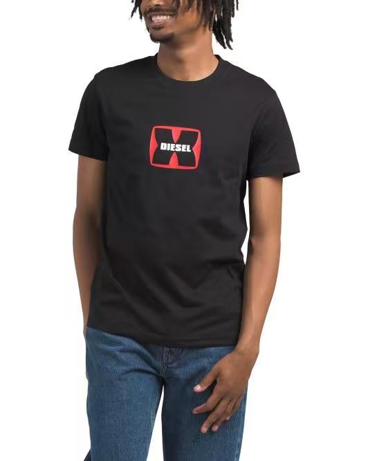 【預購】DIESEL H070749 Maglietta 男裝短袖上衣 (黑色)