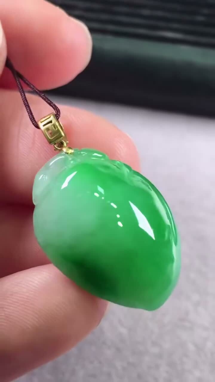 翡翠壽桃,天然翡翠A玉, 緬甸玉, Jade, Jadeite