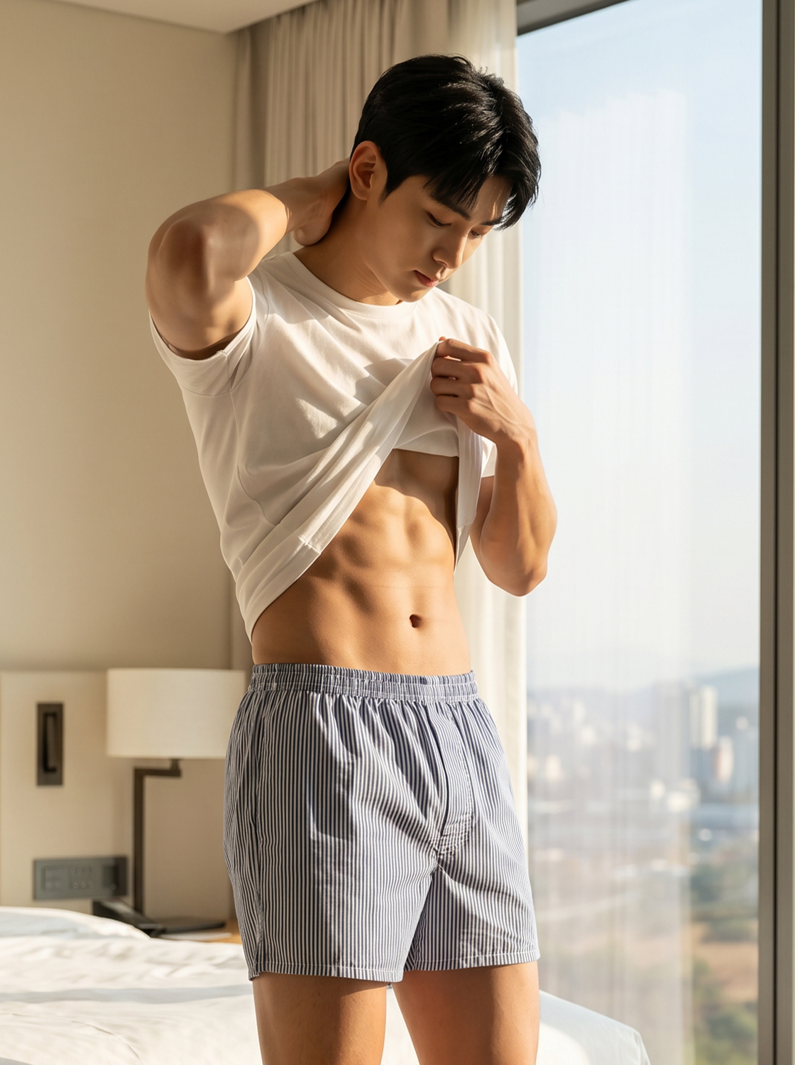【2件299】條紋平口內褲