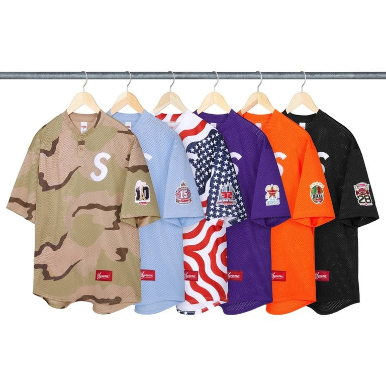 2026SS Supreme Shop S Logo Baseball Henley 亨利領 棒球衫 短袖 球衣 短T 現貨 SS26KN82