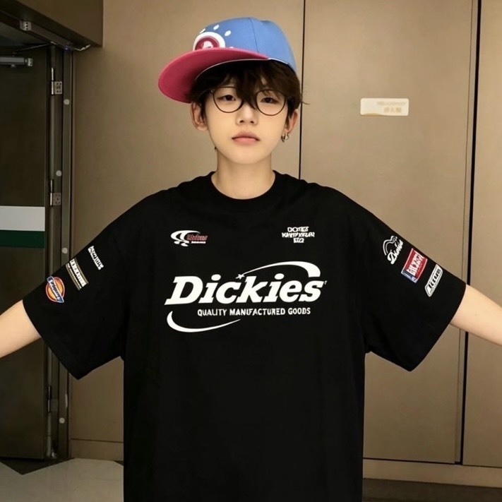『預購商品』Dickies 美式賽車印花純棉寬鬆短 DKU262NKTXT6-BH