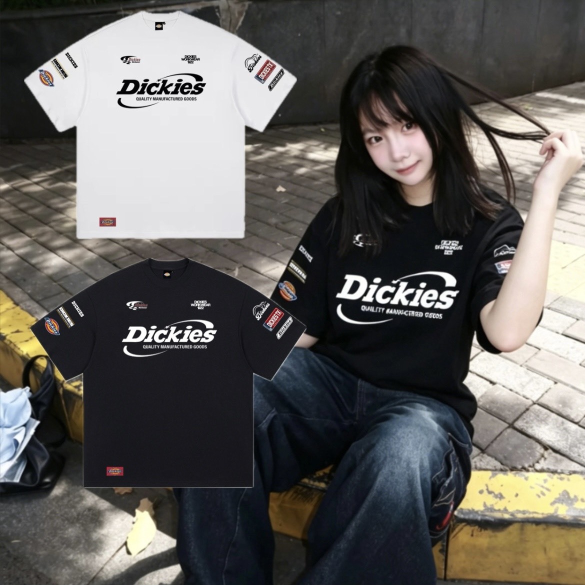 『預購商品』Dickies 美式賽車印花純棉寬鬆短 DKU262NKTXT6-BH