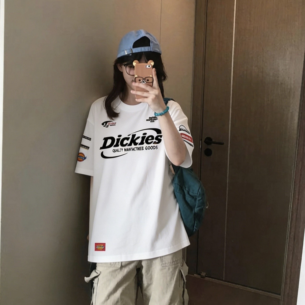 『預購商品』Dickies 美式賽車印花純棉寬鬆短 DKU262NKTXT6-BH