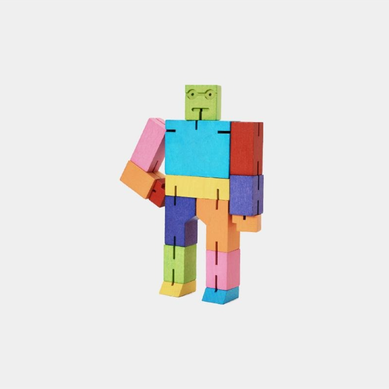【 美國 Cubebot | 小型 酷比人積木變形機器人 - 酷炫彩 】