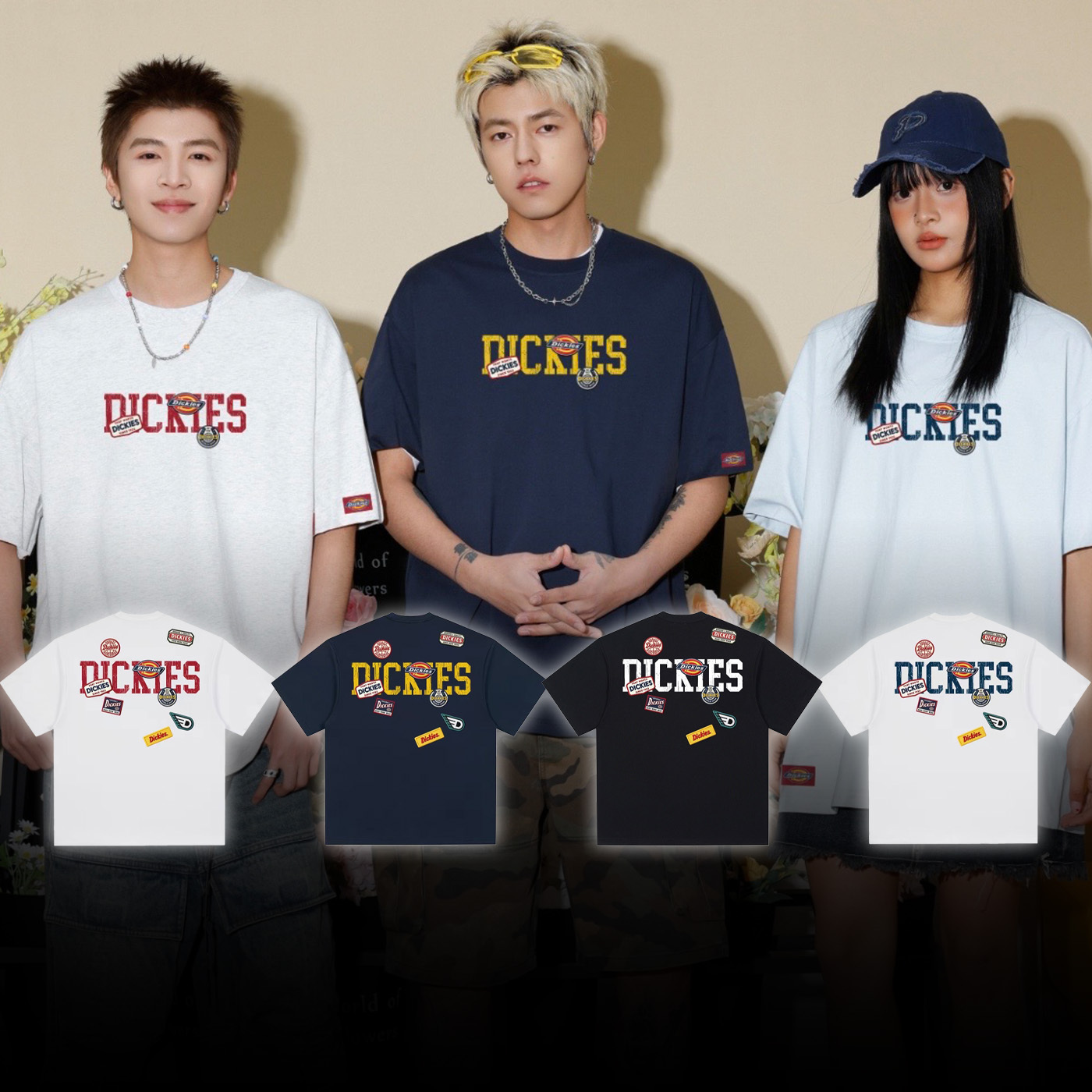 預購 Dickies 前後徽章 字體Logo 印花短Tee