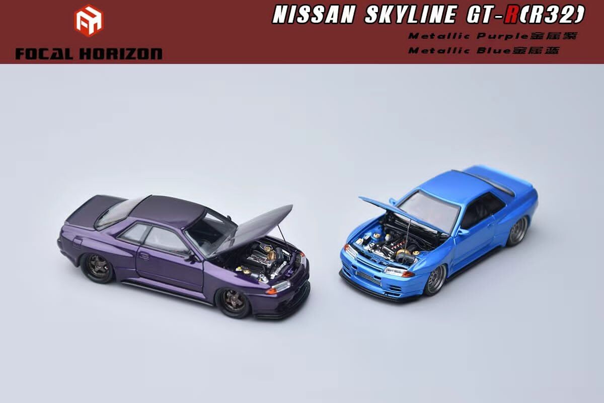 預訂:1/64 Focal Horizon Nissan Skyline GT-R R32 Metallic Blue (FHNSR32MBL )