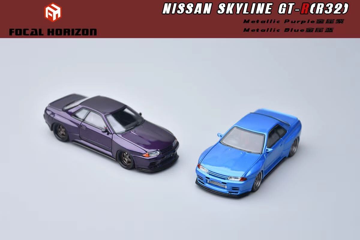 預訂:1/64 Focal Horizon Nissan Skyline GT-R R32 Metallic Blue (FHNSR32MBL )
