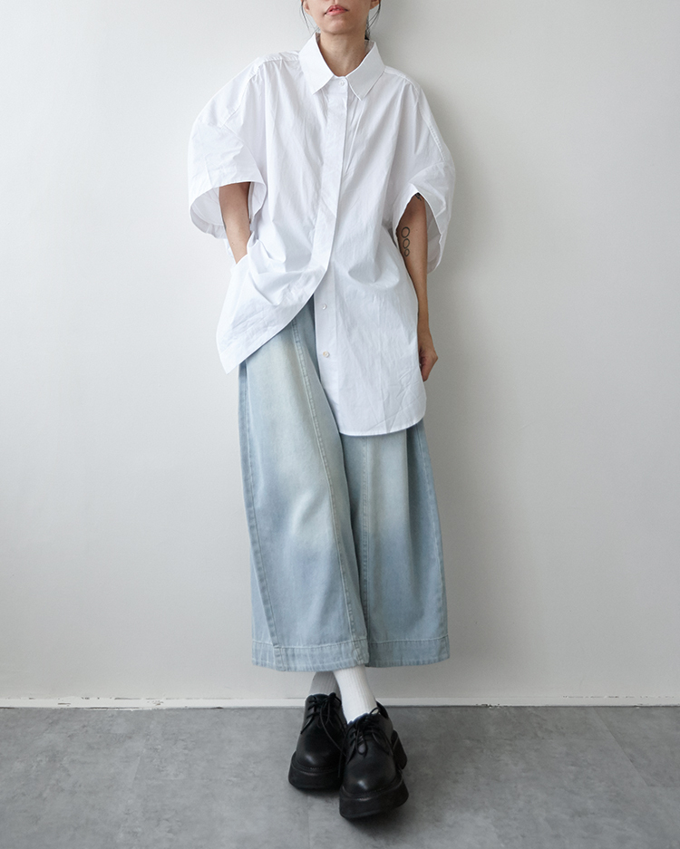 MKT-2947 立裁袖長版襯衫