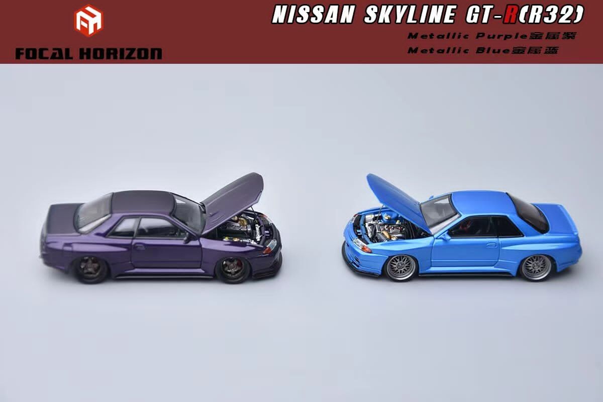 預訂:1/64 Focal Horizon Nissan Skyline GT-R R32 Metallic Purple (FHNSR32MP )