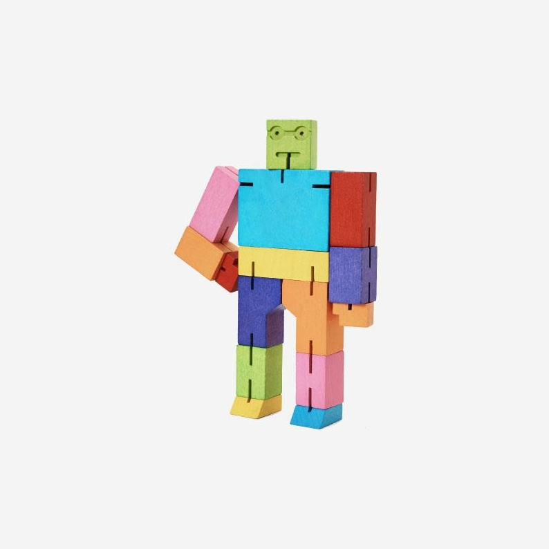 【 美國 Cubebot | 迷你 酷比人積木變形機器人 - 酷炫彩 】