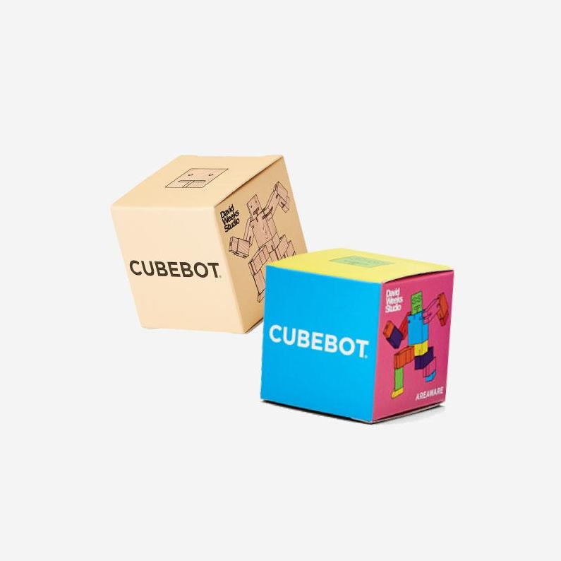【 美國 Cubebot | 迷你 酷比人積木變形機器人 - 樸實木 】