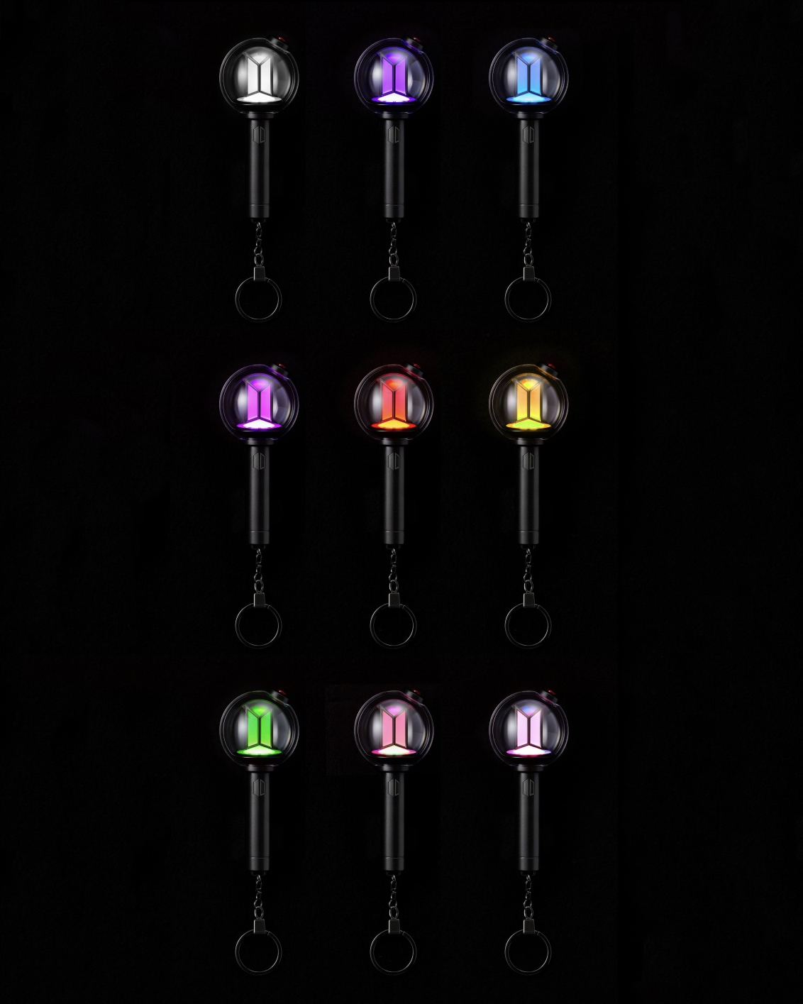 BTS OFFICIAL LIGHT STICK VER.4 KEYRING 小手燈鑰匙圈9種模式