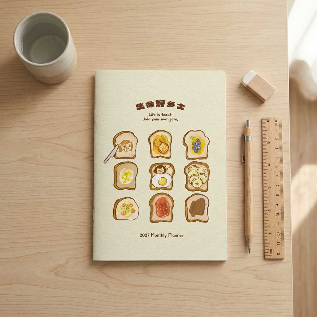 小鳳豬月曆手帳｜ 2027年月曆手帳 A5 Monthly Planner