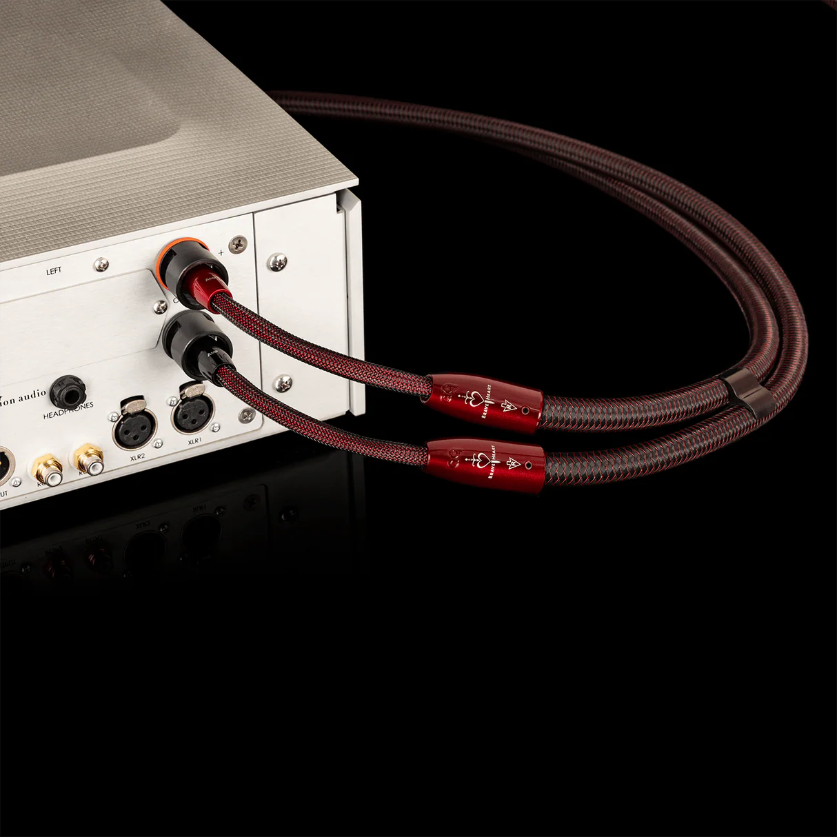 AudioQuest Brave Heart Speaker Cable 喇叭線 Beauty Shot with Amplifier