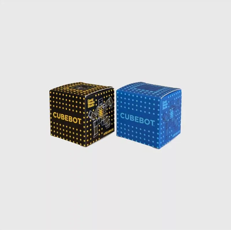 【 美國 Cubebot | 迷你 酷比人積木變形機器人 - 黃點點 】