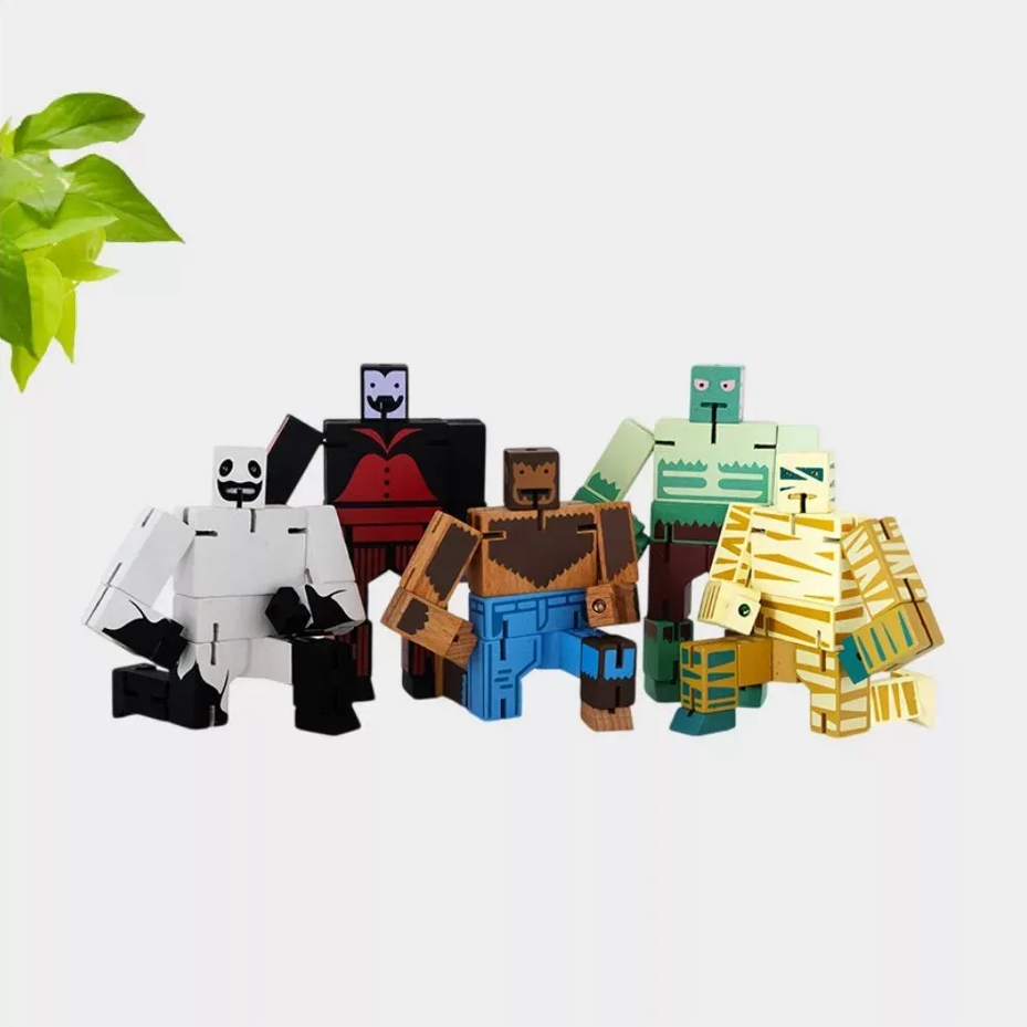 【 美國 Cubebot | 迷你 酷比人積木變形機器人 - 殭屍 】
