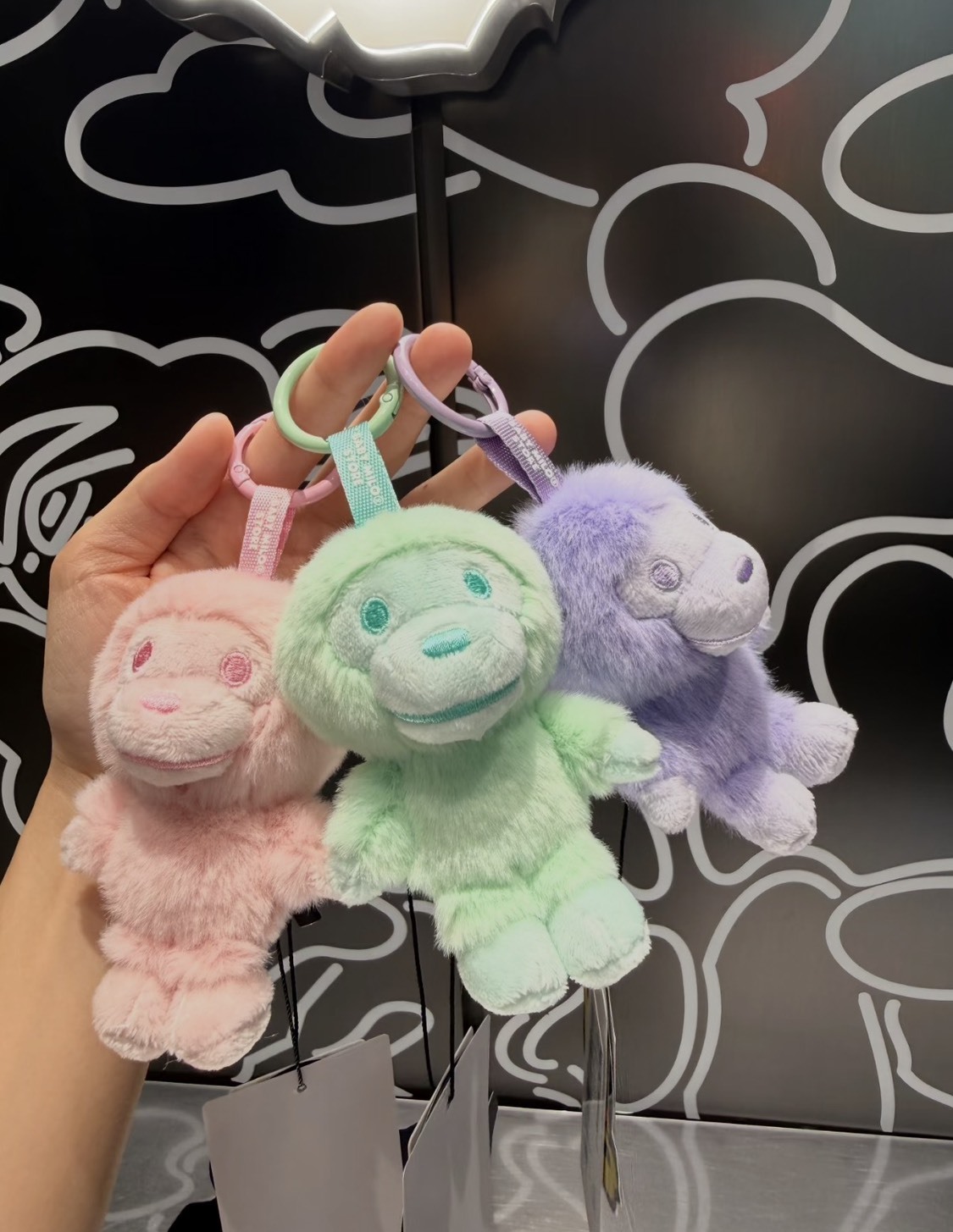 <潮潮都在掛的小可愛✨>BAPE BABY MILO 毛絨公仔鑰匙扣 吊飾