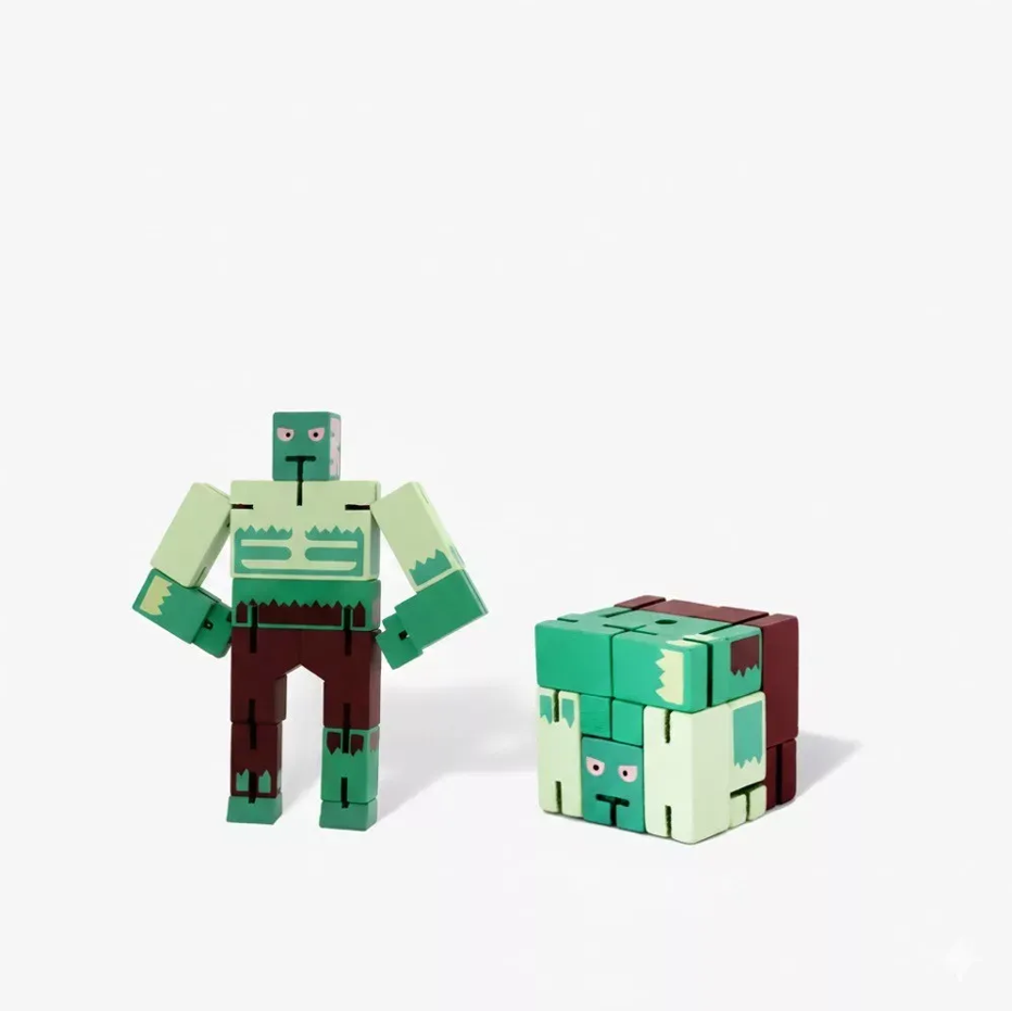 【 美國 Cubebot | 迷你 酷比人積木變形機器人 - 殭屍 】
