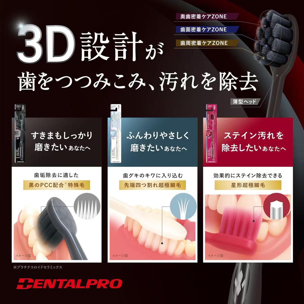 【預購】JM070706 DENTALPRO 3D-FIT 3D立體超薄頭牙刷