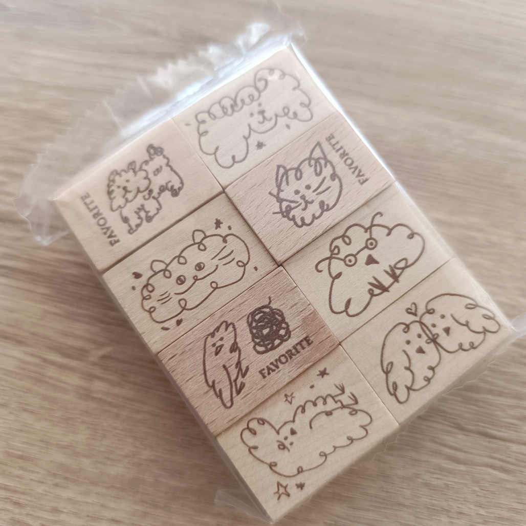 A Kind of cafe什物．蓬鬆的朋友 限定扭蛋8入組 +贈品小章一顆
