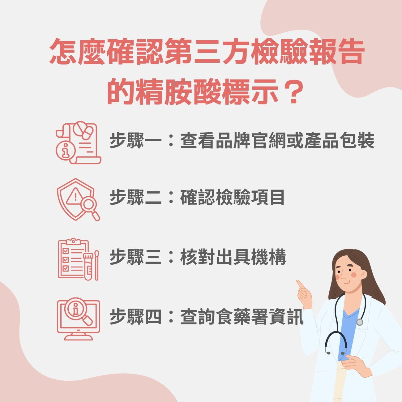 怎麼確認第三方檢驗報告的精胺酸標示？