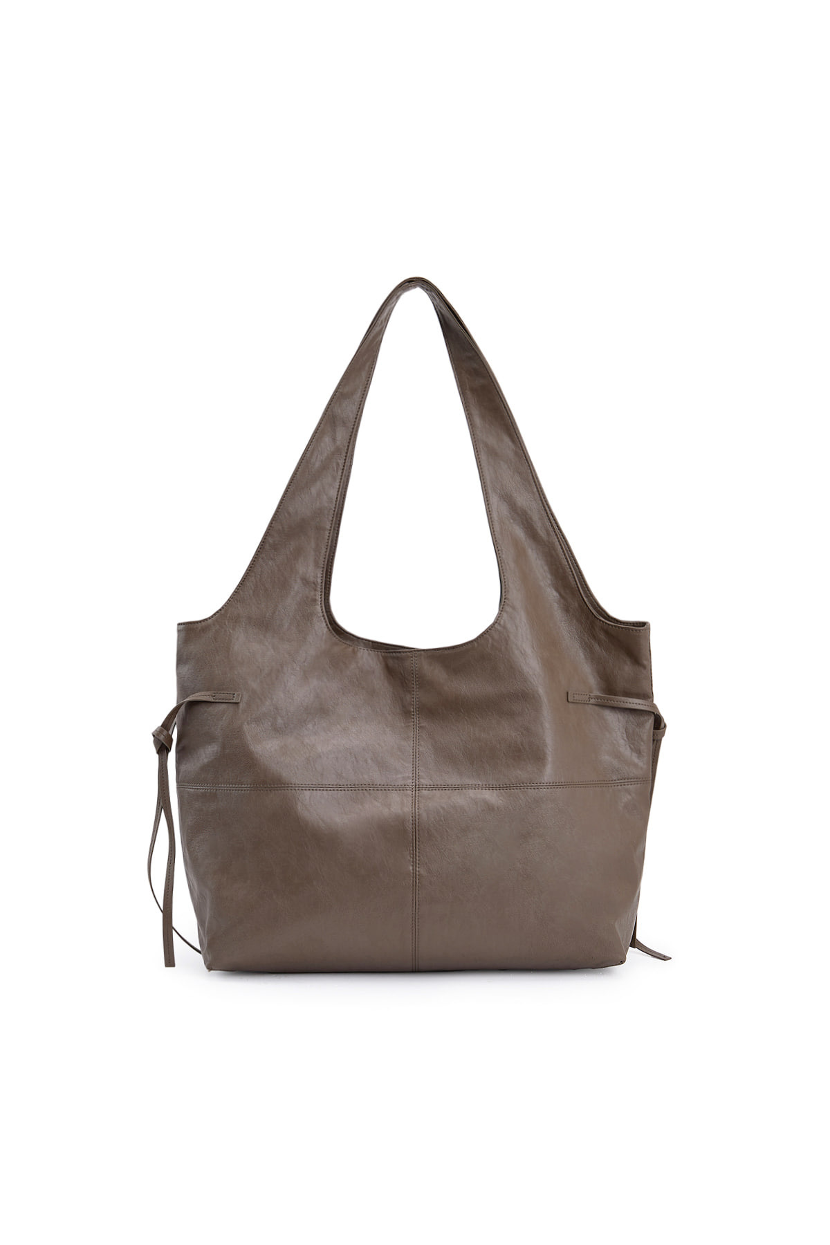 【最後12 JUL截單！限時優惠預訂】MATIN KIM SIDE STRING LEATHER BIG SHOULDER BAG