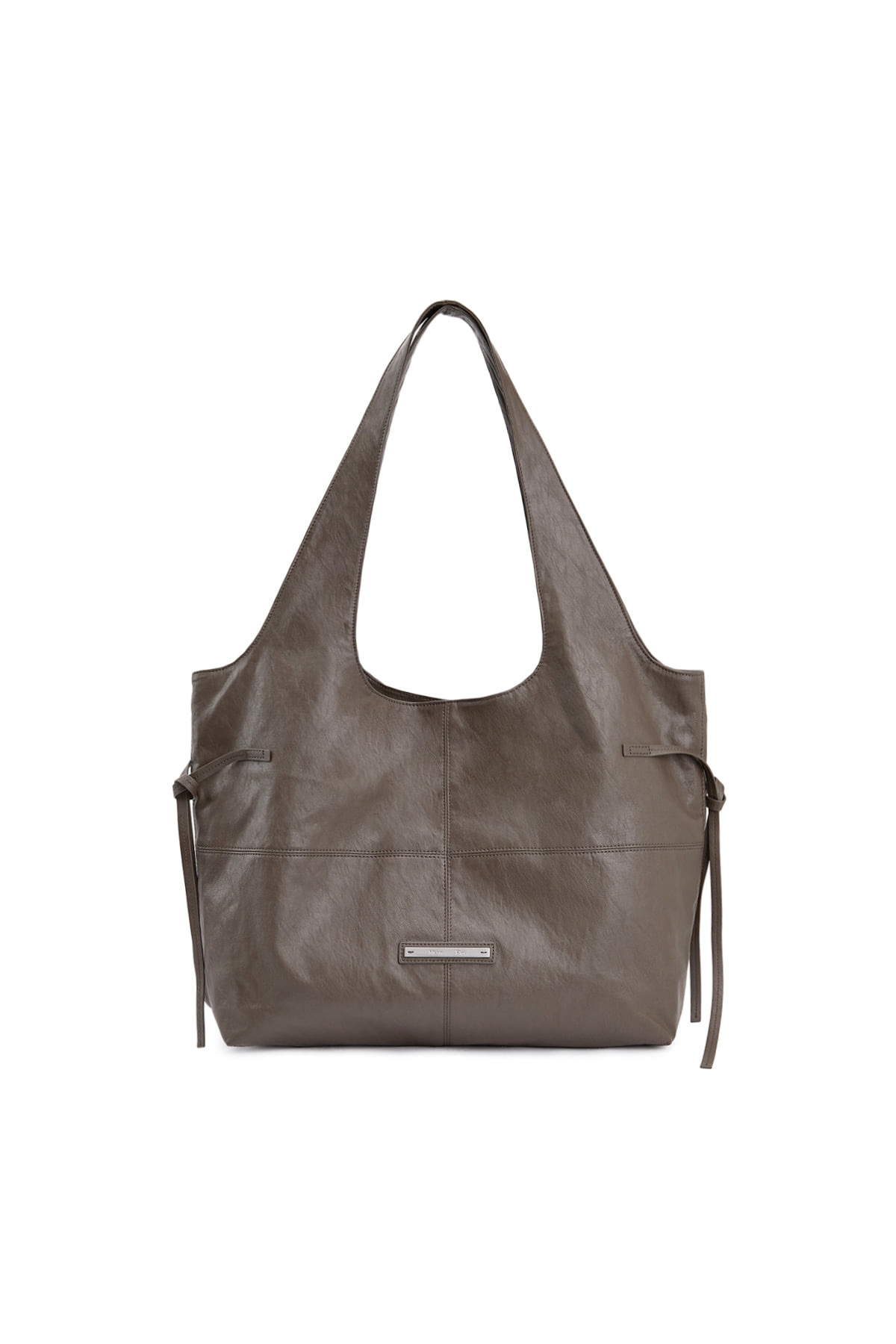 【最後12 JUL截單！限時優惠預訂】MATIN KIM SIDE STRING LEATHER BIG SHOULDER BAG