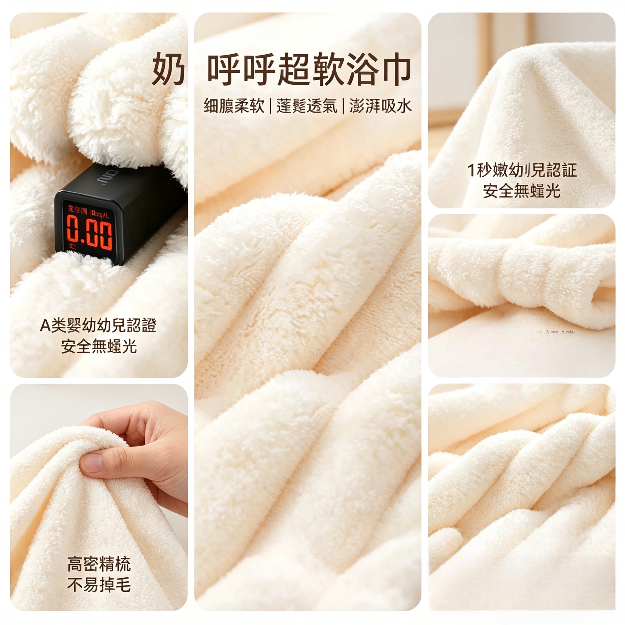 S22243 輕奢氣質奶呼呼條紋浴巾