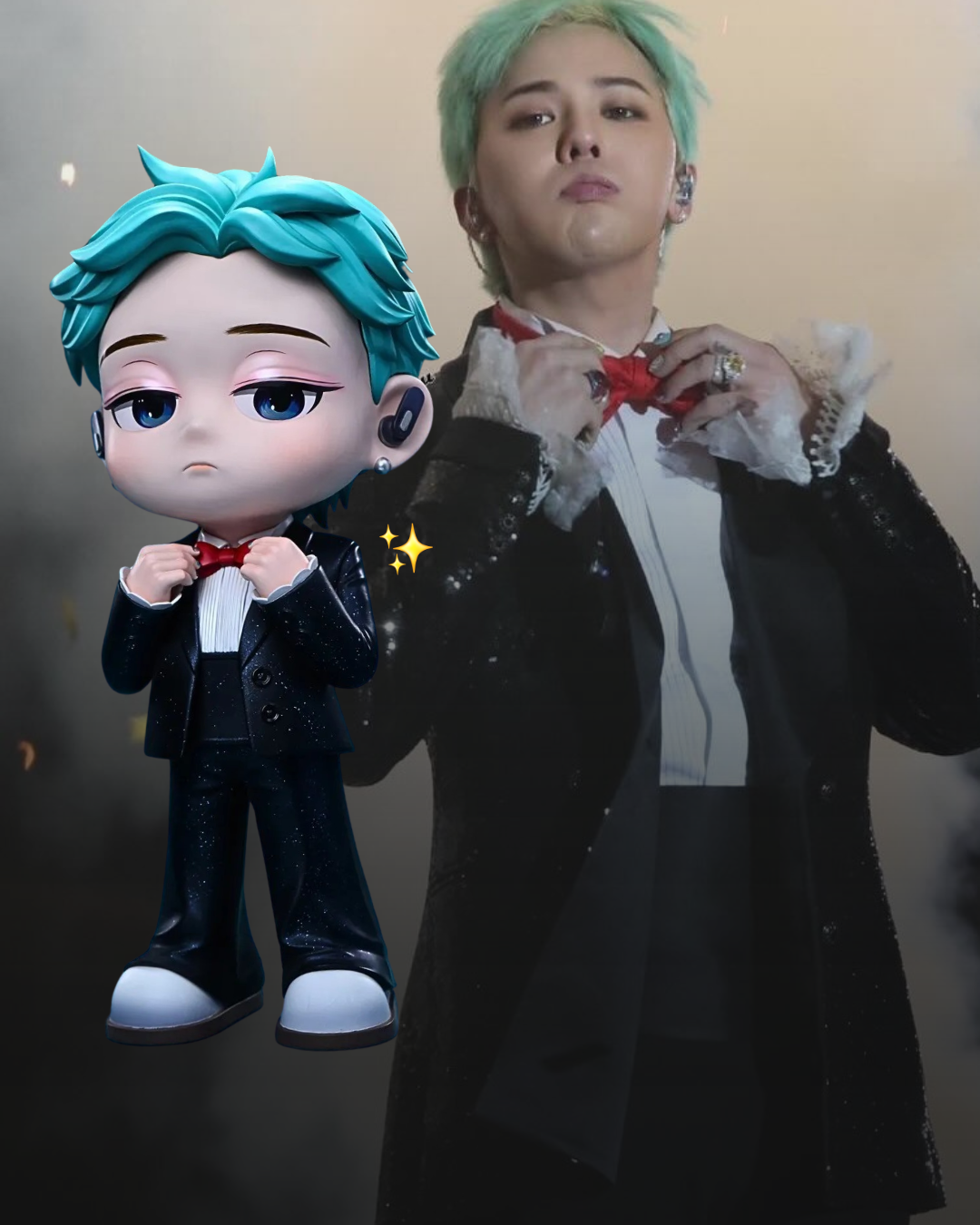 < 龍粉 FAM們尖叫🤩> GD Q版 綠髮西裝王子 公仔 迷你版💓