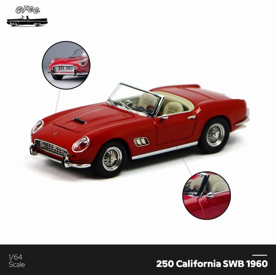 預訂:1/64 GFCC Ferrari 250 GT California Spyder Rosso Corsa (GFCCF250R)