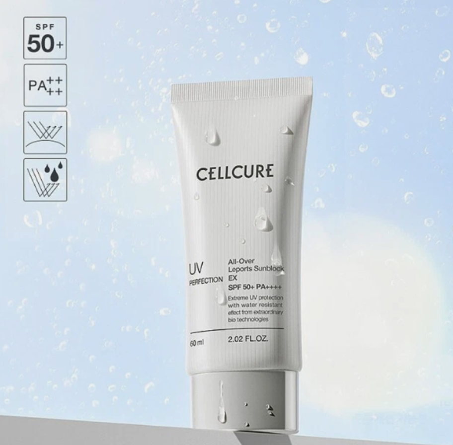 韓國代購 Cellcure 全效防曬乳(戶外運動專用防水防曬霜) CELLCURE UV Perfection All-Over Leports Sun Block EX 60ml  ⭐買1送1⭐