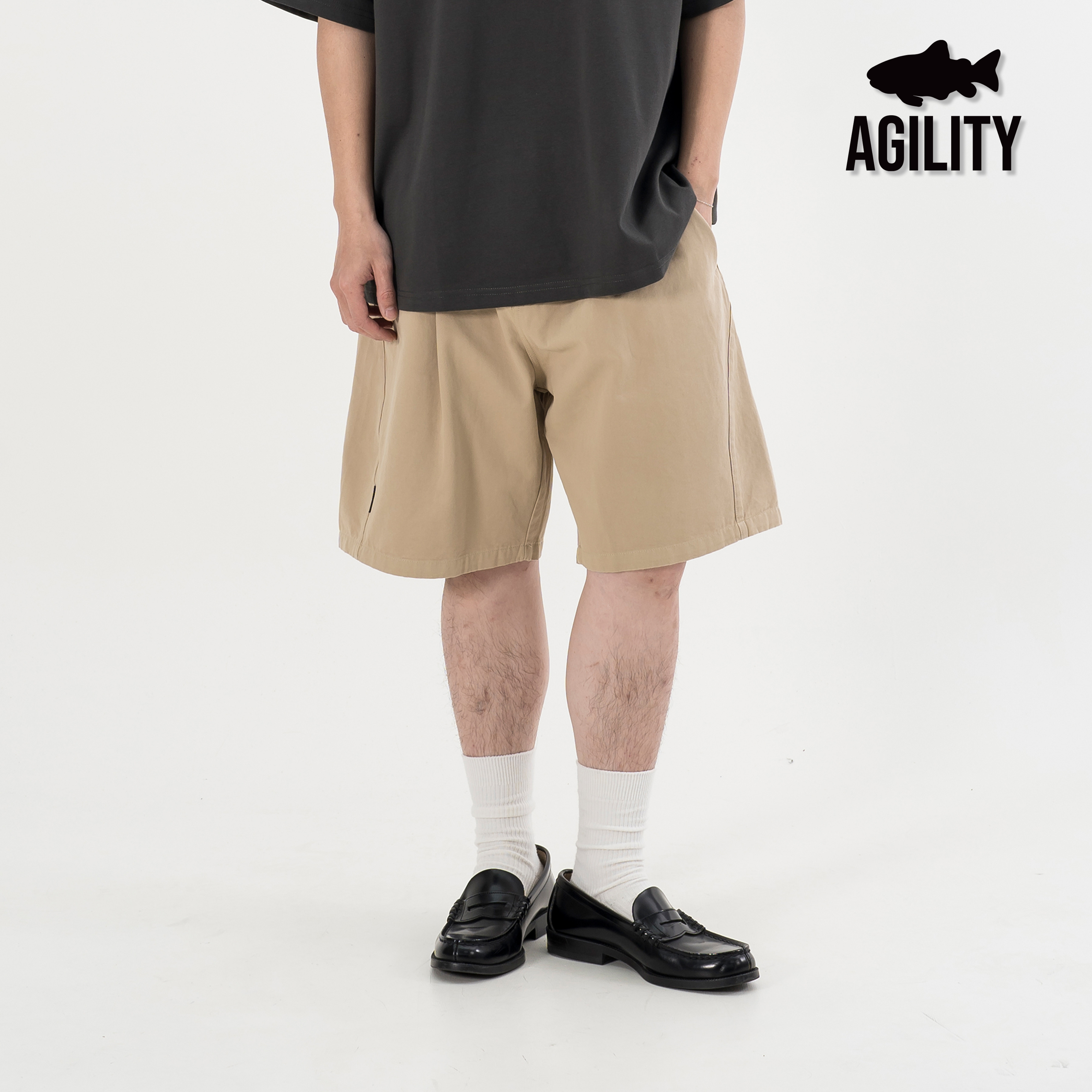 AGILITY Wide Leg Tailored Chino Shorts 打褶 弧形闊腿 短褲 [S1]