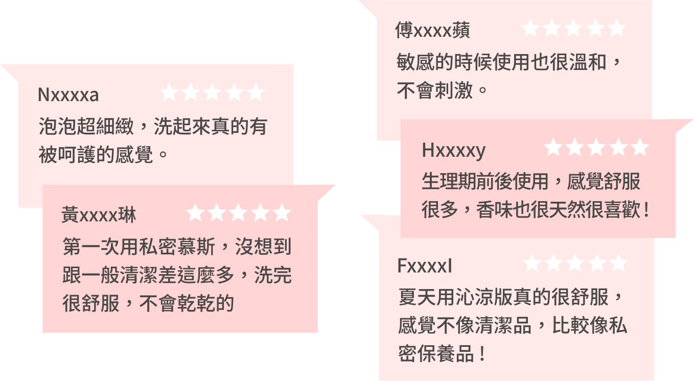 豐傑私密柔護慕斯，獲得顧客95%滿意度