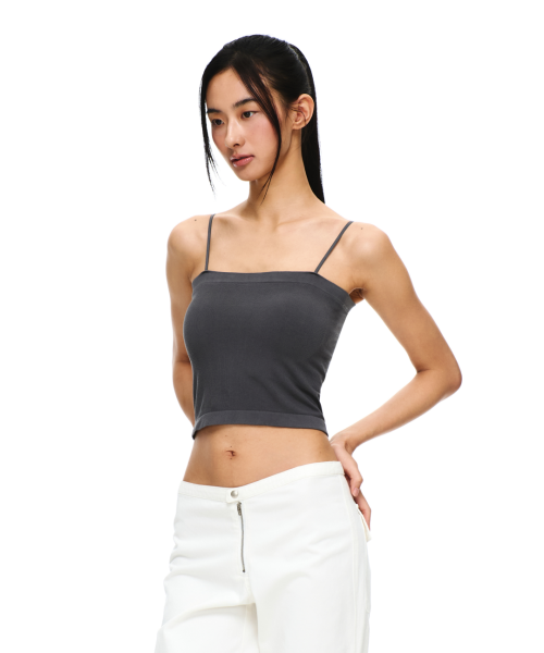 🇰🇷韓國 Verish MODAL CROPPED BRA TOP 彈性透氣 細肩帶短版內搭(附胸墊) 3色