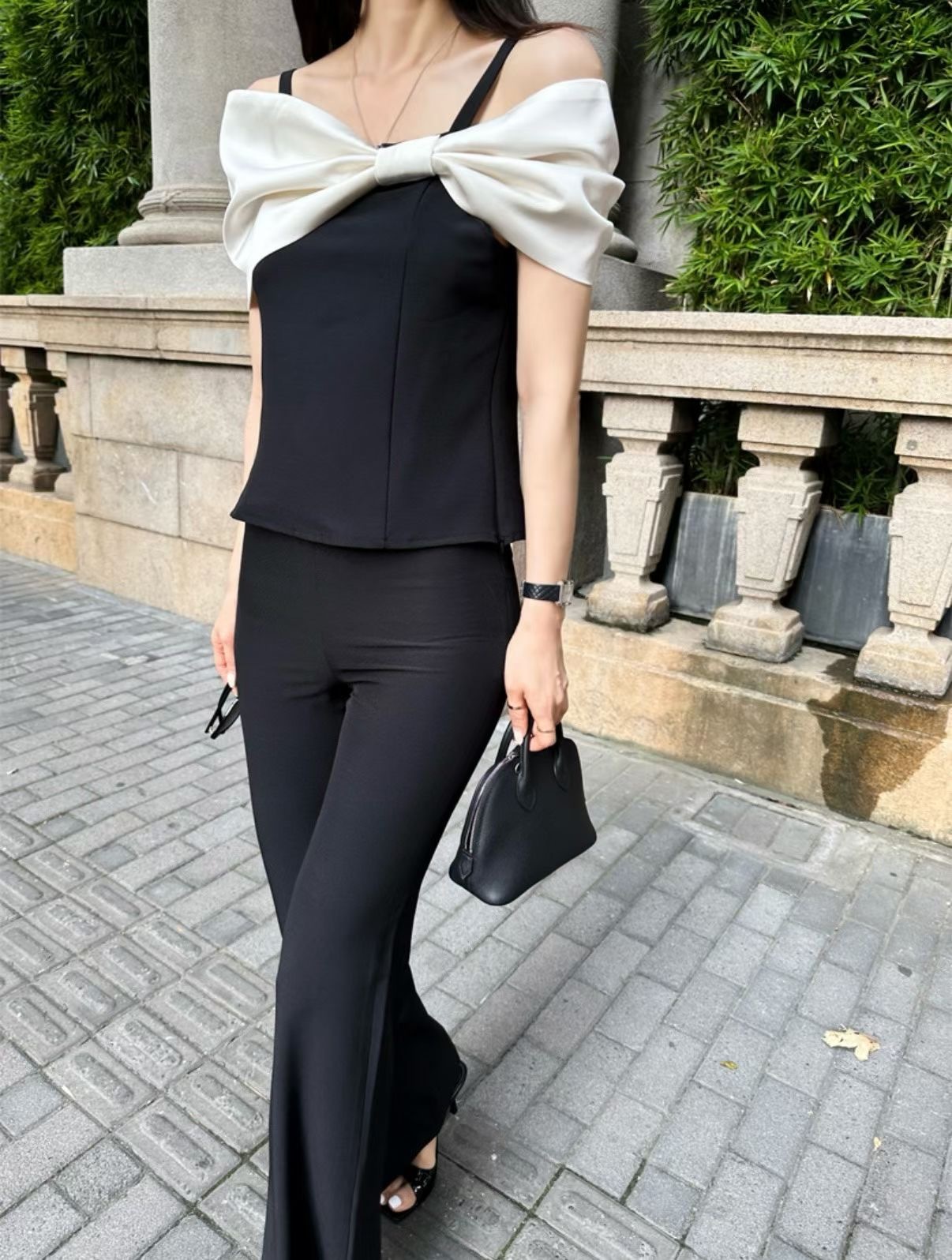 LV2605 Satin Ribbon Top