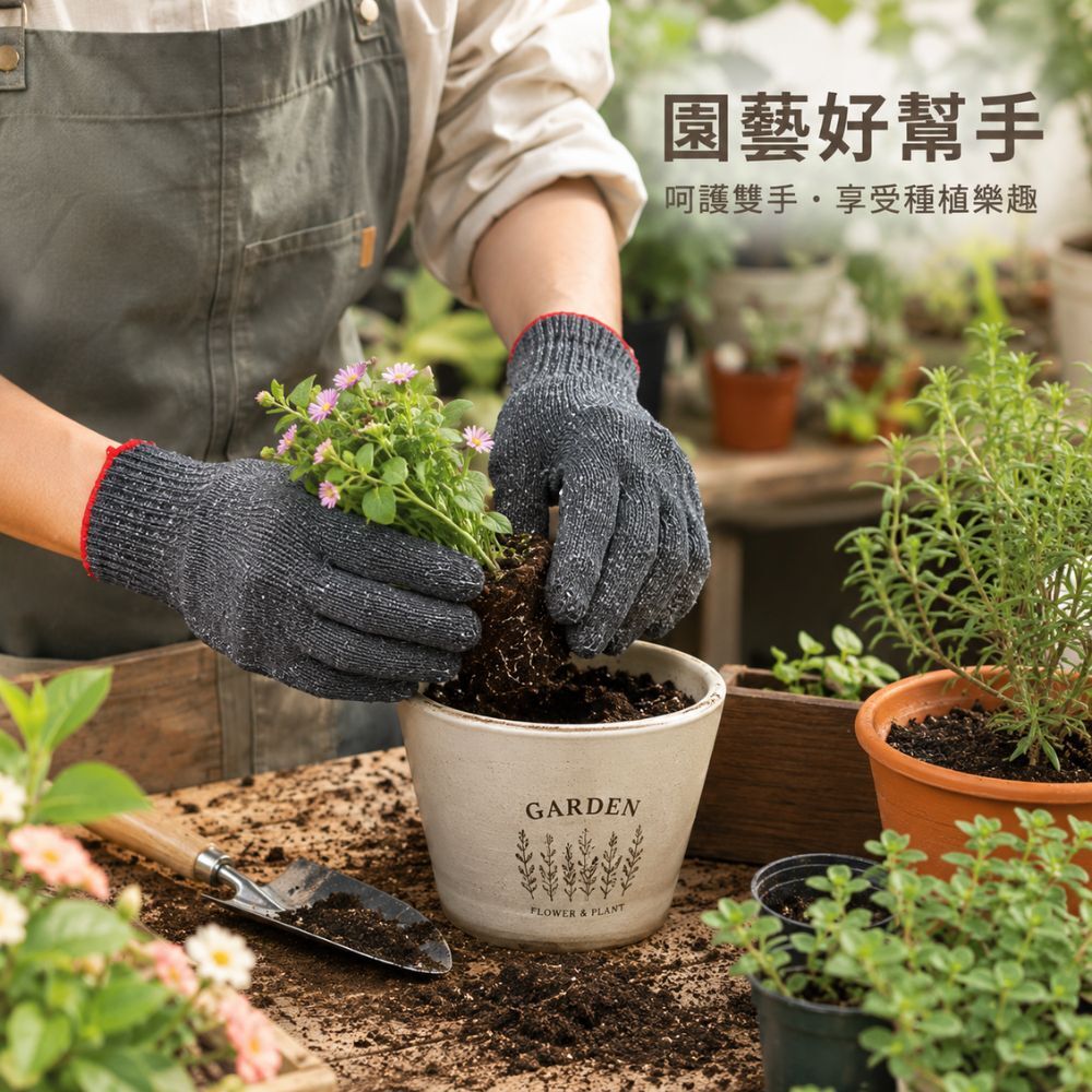 20兩棉紗灰手套10雙｜ 棉紗手套 工作手套 搬運手套 耐磨手套 園藝手套 機械維修 工地作業 灰手套【輕鬆購五金百貨】