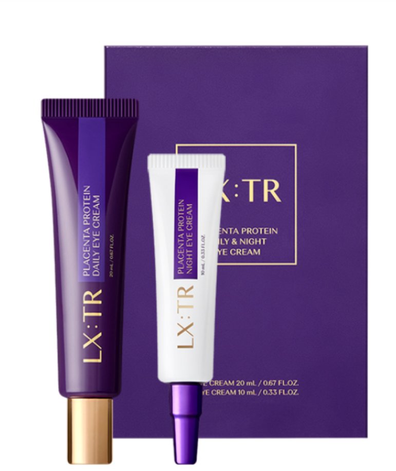 韓國代購 LXTR 羊胎素胎盤蛋白緊緻眼霜日夜套裝 LXTR Placenta Protein Daily & Night Eye Cream 20ml + 10ml  ⭐到手3件⭐
