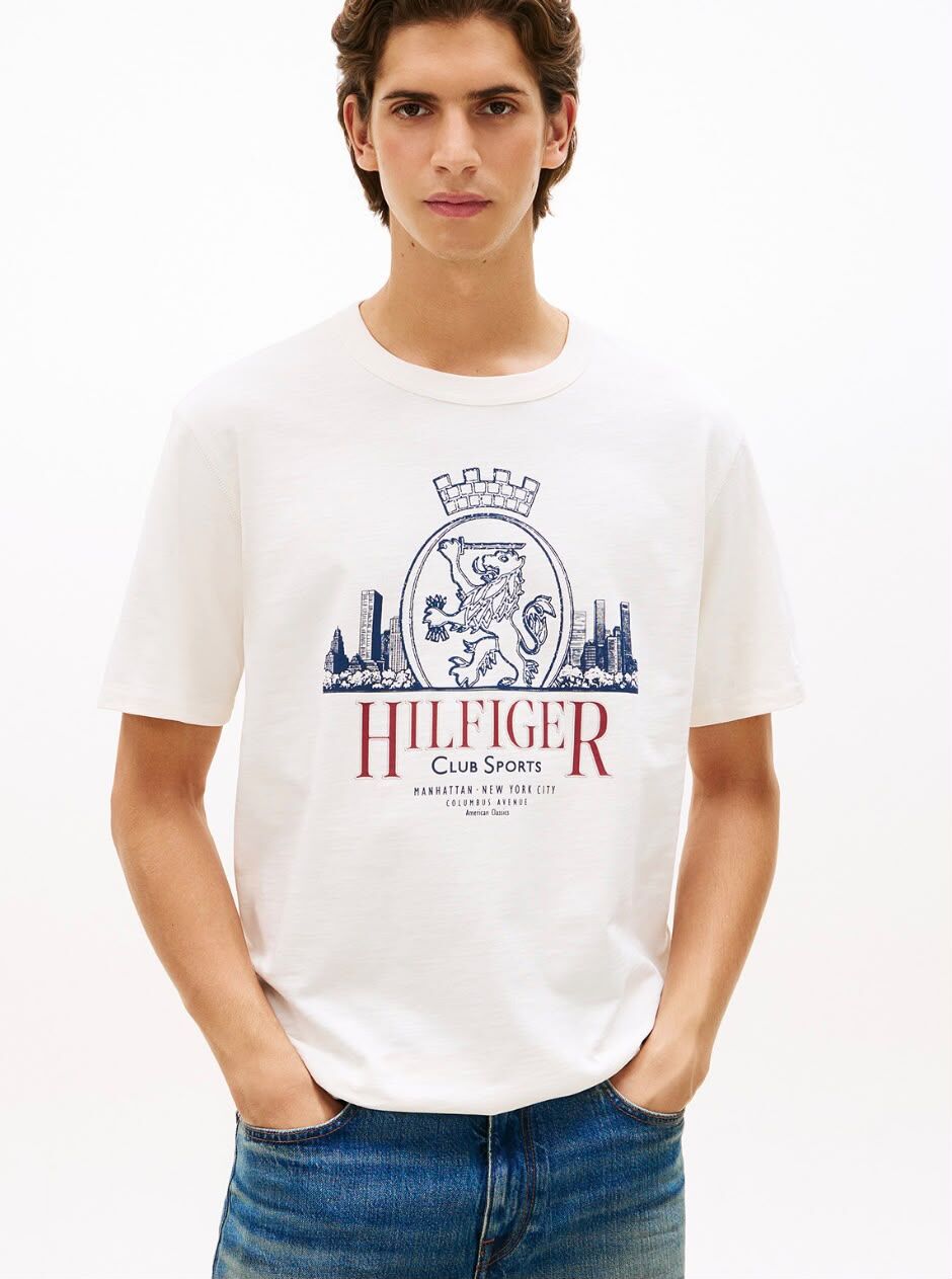 【直播】TOMMY HILFIGER LX070713 印花寬鬆短袖上衣