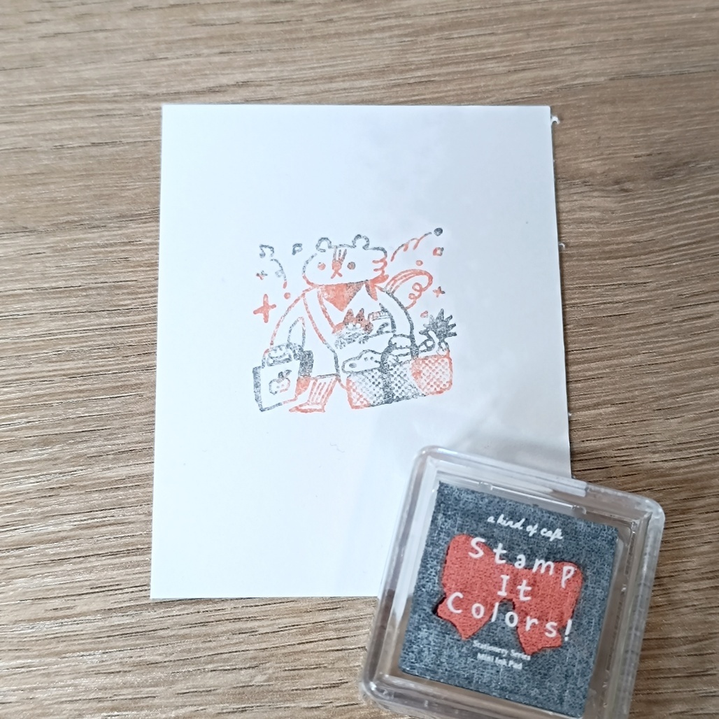 A Kind of cafe什物．訂製印台 蝴蝶結 Ribbon 特殊雙色印台