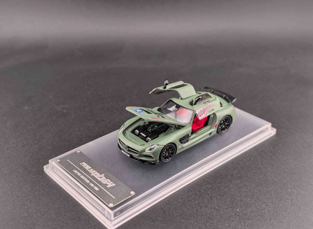 預訂:1/64 FineWorks64 Mercedes-Benz SLS AMG Black Series Fighter Green (FWMBSLSFG )