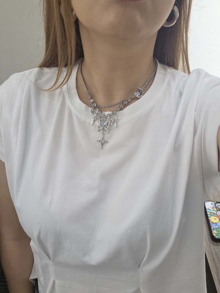 36343 重工蝴蝶十字項鍊