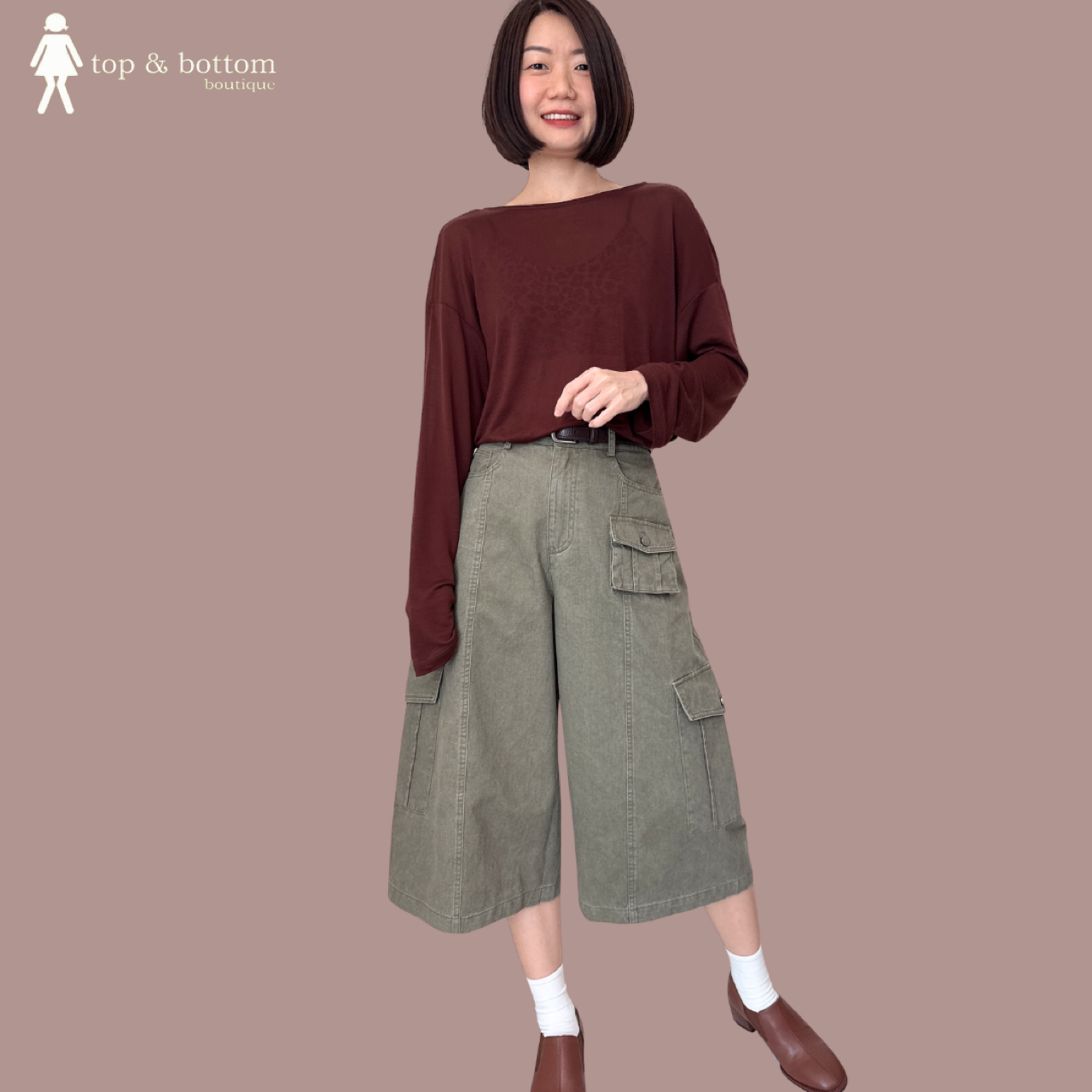 SOFT DENIM 3 QUARTER CARGO PANT