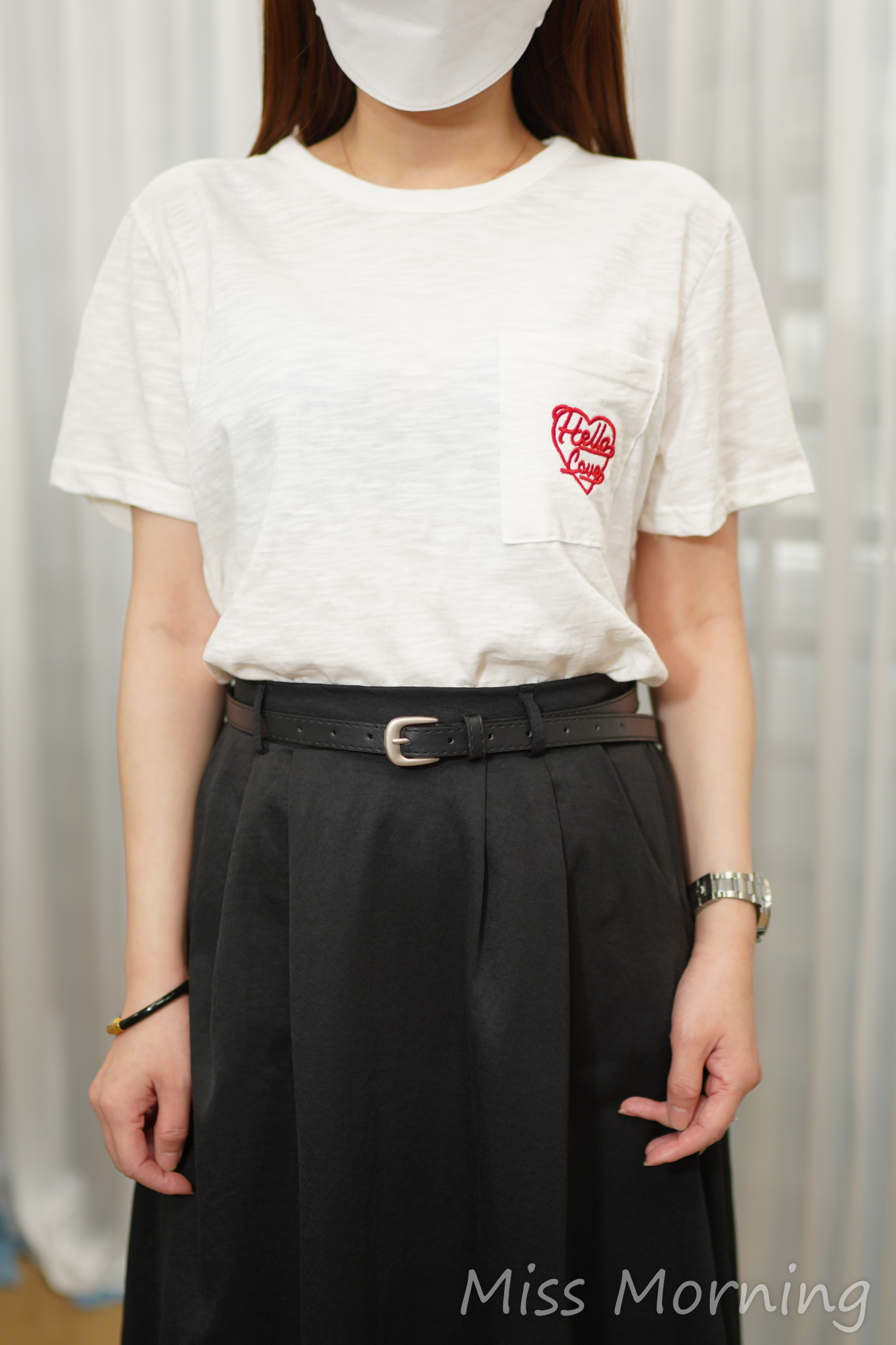 小刺繡字靚料tee(15306)