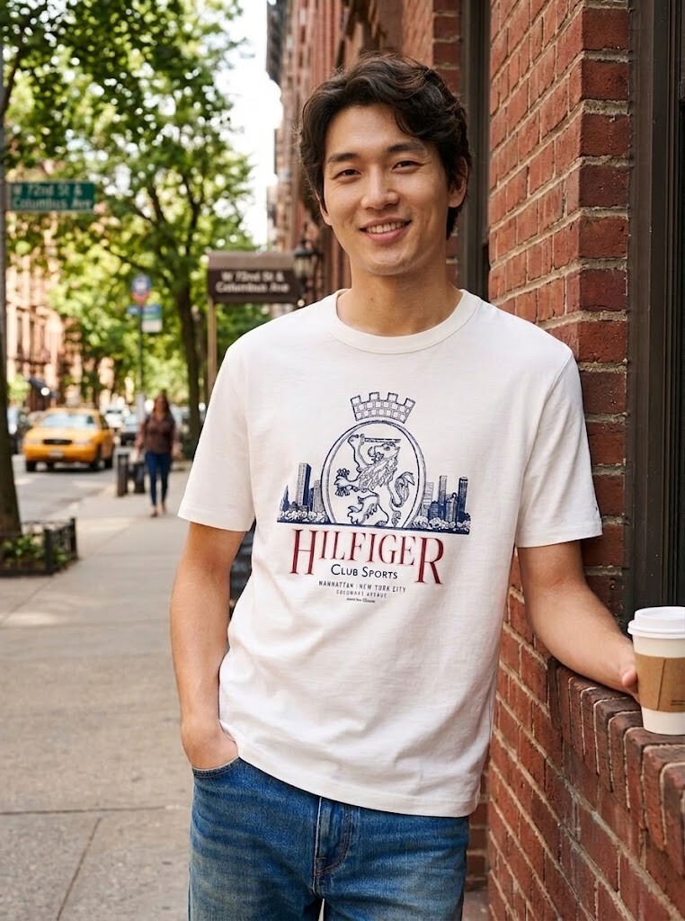 【直播】TOMMY HILFIGER LX070713 印花寬鬆短袖上衣