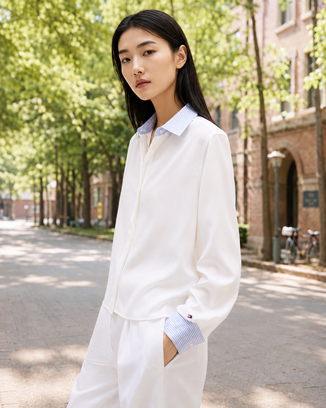 【直播】TOMMY HILFIGER LX070712 女裝長袖襯衫