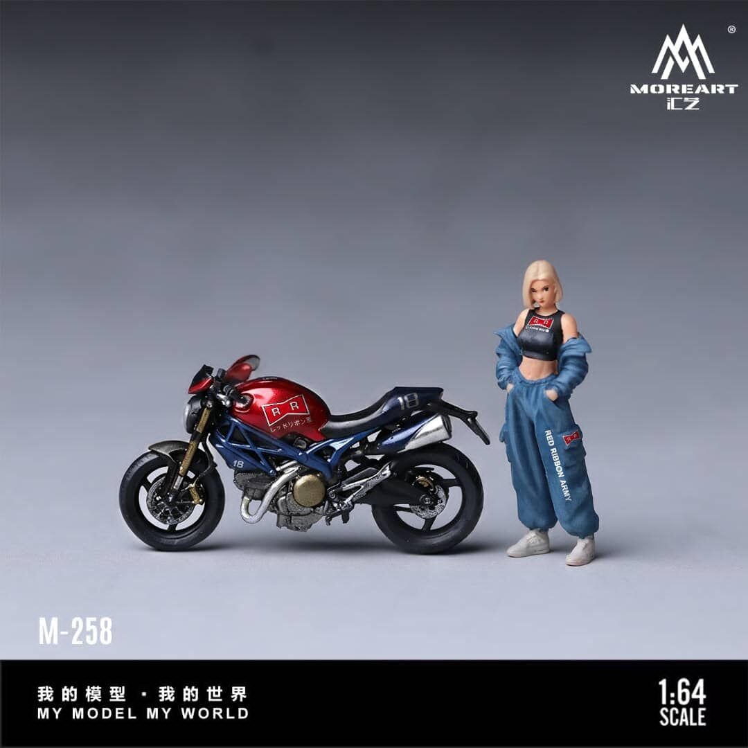 預訂:1/64 MoreArt Motorcycle with Red Ribbon Army Android 18 (MO222258 )