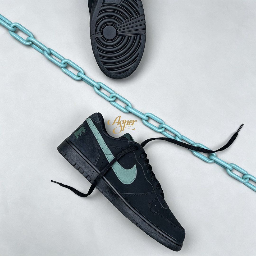 【官網限定】NIKE BIG LOW LUX 休閒鞋 男鞋 運動鞋 黑綠 854166-008 VI