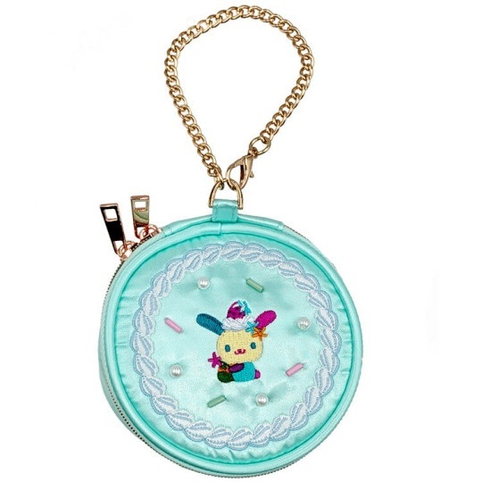 日本 Sanrio Usahana 彩虹兔 奶油蛋糕系列 圓形收納包連掛鏈